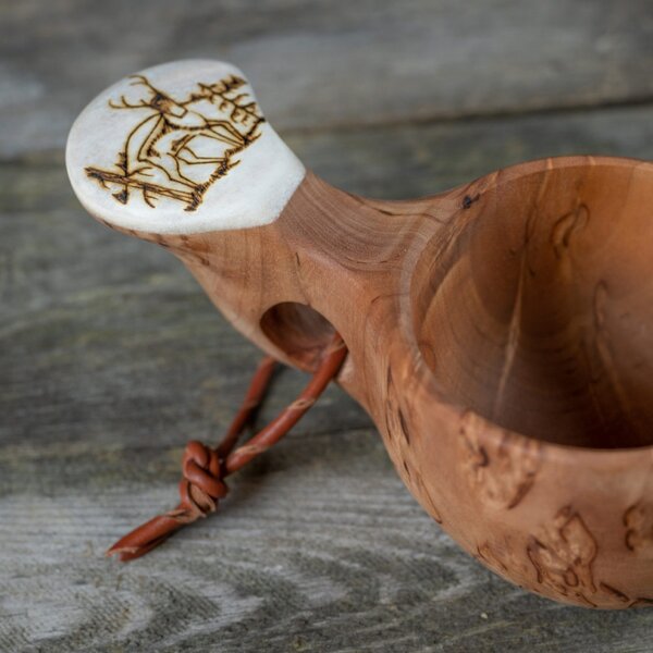 Pahkataide Finský hrnek Kuksa Poro, bříza kadeřavá