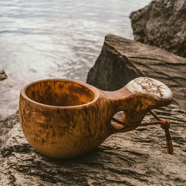 Pahkataide Finský hrnek Kuksa Poro, bříza kadeřavá