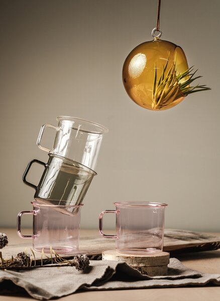 Muurla Hrnek Glass 0,35l, růžový