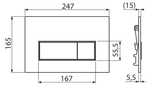 Alcadrain Set modul k zazdění, WC Urban City, sedátko s tlač.bílá lesk M570 KAE012 1 set