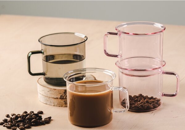 Muurla Hrnek Glass 0,35l, růžový