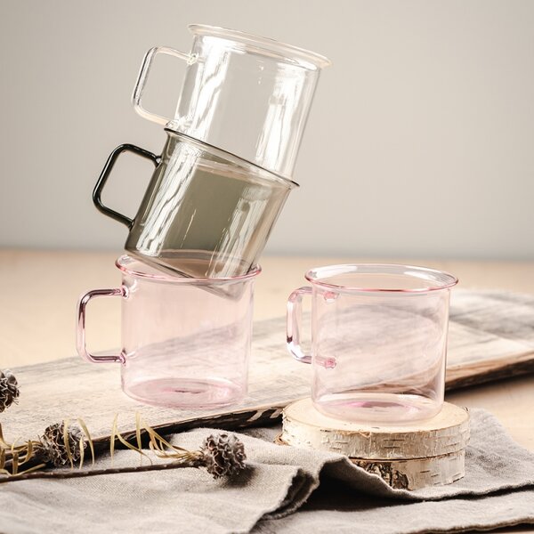 Muurla Hrnek Glass 0,35l, růžový