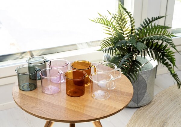 Muurla Hrnek Glass 0,35l, jantarový