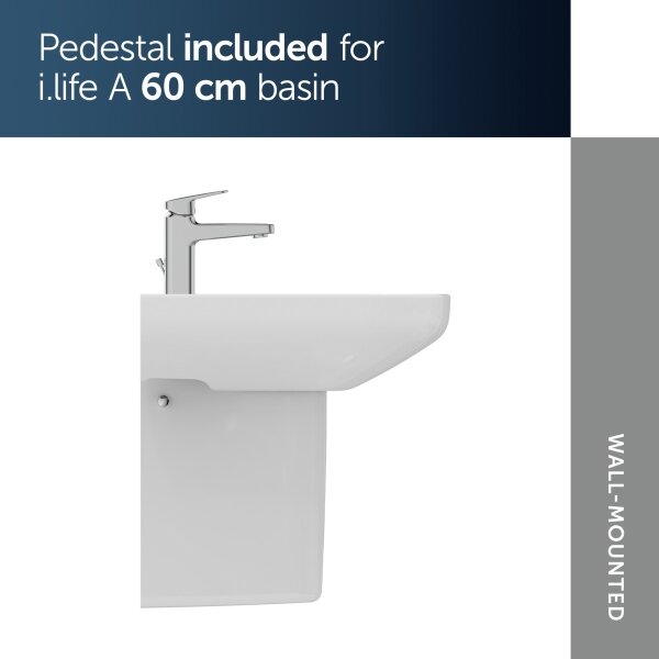 Ideal Standard T470501 - Závěsné umyvadlo I.LIFE A 60x48 cm keramika/bílá
