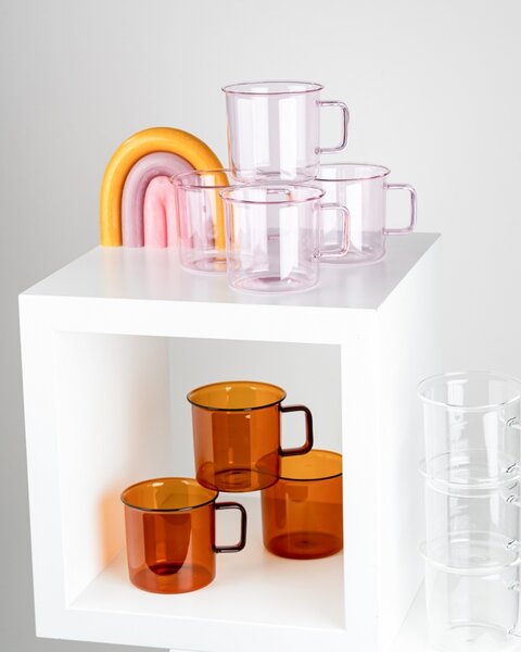 Muurla Hrnek Glass 0,35l, jantarový