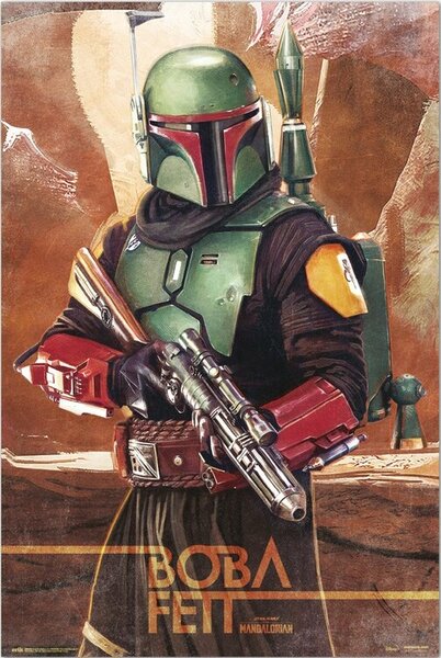 Plakát, Obraz - Star Wars: The Mandalorian - Boba Fett, (61 x 91.5 cm)