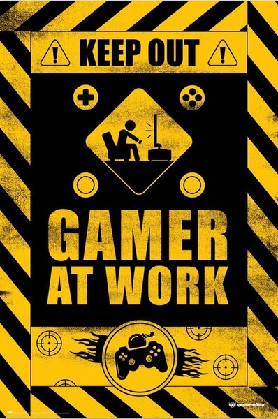 Plakát, Obraz - Keep Out! - Gamer at Work