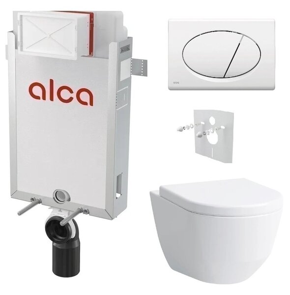 Alcadrain Set modul k zazdění, WC Laufen Pro, sedátko s tlačítkem bílá M70 KAE059 1 set