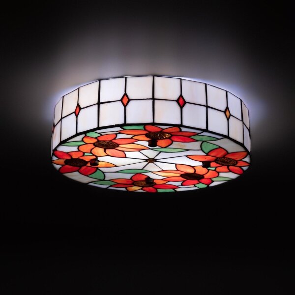 Brilagi - Tiffany vitrážové stropní svítidlo SUNFLOWER 3xE27/60W/230V pr. 40 cm
