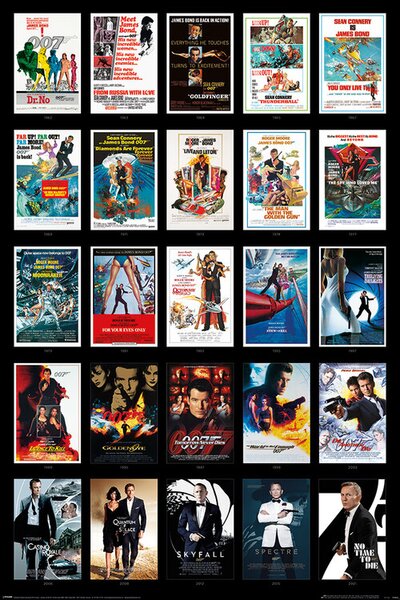 Plakát, Obraz - James Bond - 25 Films