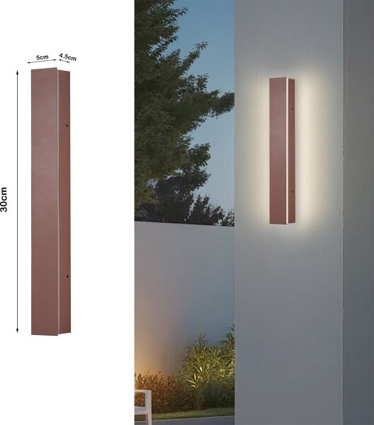Brilagi - LED Venk. nást. svít. LINEAR LED/8W/230V 3000K IP65 30 cm hnědá CRI 90