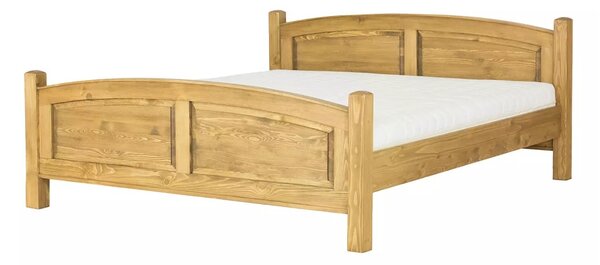 Manželská postel 160x200 dřevěná selská ACC 05 - K09 přírodní borovice