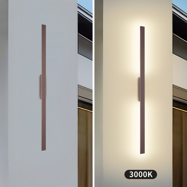 Brilagi - LED Venk. nást. svít. LUNA LED/24W/230V 3000K IP65 100 cm hnědá CRI 90