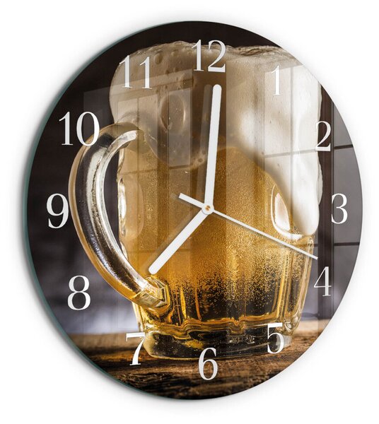 Skleněné hodiny na stěnu Pivo zsob-fi30-00085236