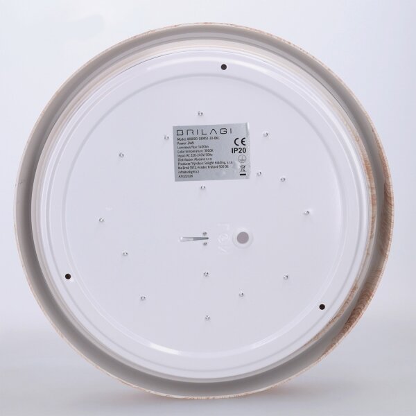 Brilagi - LED Stropní svítidlo FLOCO LED/24W/230V pr. 30 cm dřevo/černá