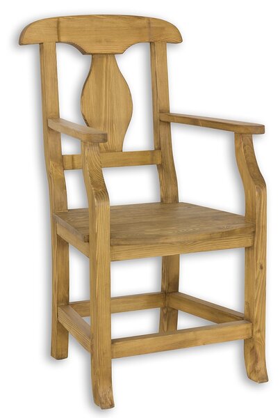 Židle s opěrkami SIL 11 selská - K13 bělená borovice
