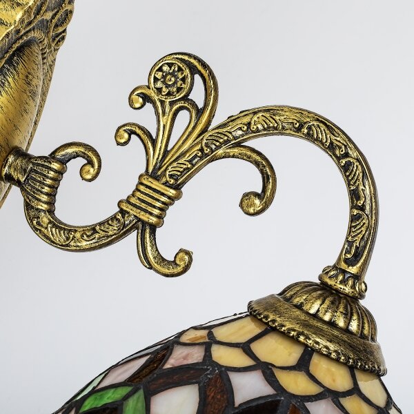 Brilagi - Tiffany vitrážová nástěnná lampa MARGARET 1xE27/40W/230V