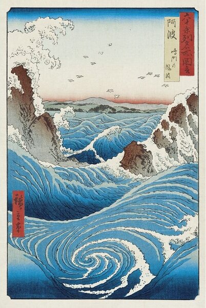 Plakát, Obraz - Hiroshige - Whirlpools