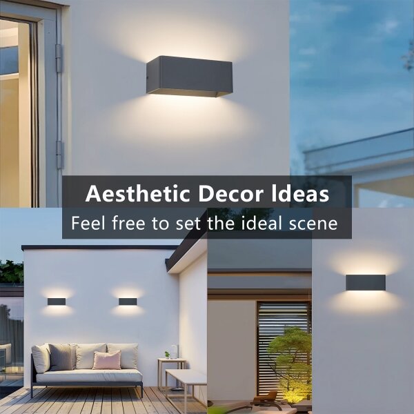 Brilagi - LED Venkovní nástěnné svítidlo DONNANI LED/7W/230V 20 cm antracit IP44