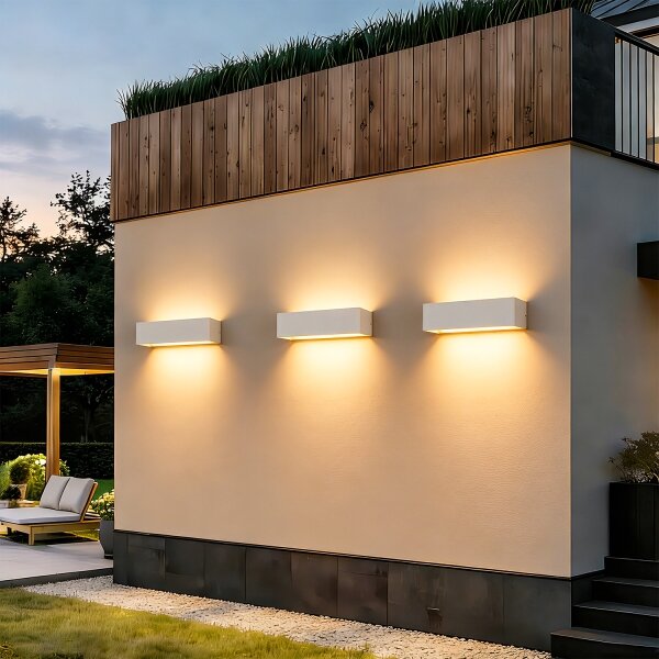 Brilagi - LED Venkovní nástěnné svítidlo DONNANI LED/12W/230V 30 cm bílá IP44