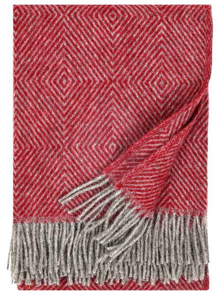 Lapuan Kankurit Vlněná deka Maria 130x180, šedo-červená