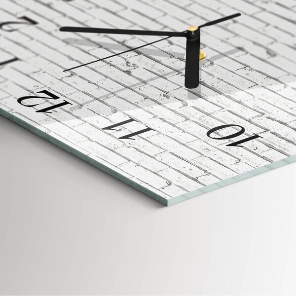 Skleněné hodiny na stěnu Cihlová zeď zskc-30x30-00183418