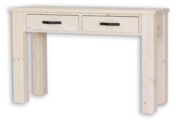 Odkládací stolek s šuplíky z masivu SEL 20, Provence styl - K03 bílá patina