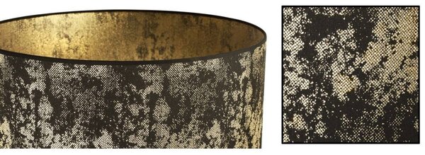 Závěsné svítidlo Werona 2, 1x černé/zlaté textilní stínítko, (fi 40cm), g