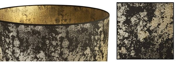 Závěsné svítidlo Werona 2, 1x černé/zlaté textilní stínítko, (fi 45cm), g