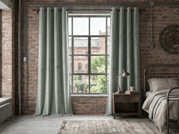 Zatemňovací závěs DREAM VELVET 140x250 cm, šedý Zavěšení: Kovové kroužky