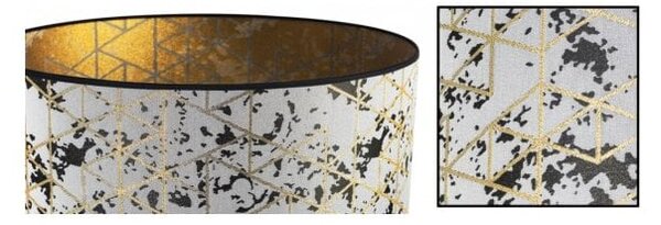 Závěsné svítidlo Werona 5, 1x šedé textilní stínítko se vzorem, (fi 45cm), g