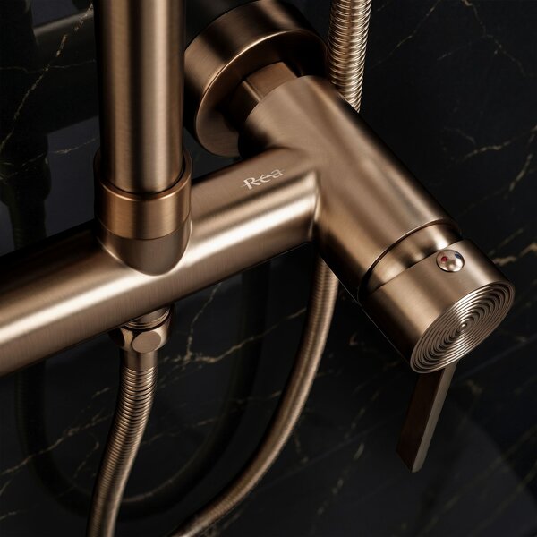 Rea Foster, sprchový set s pákovou baterií, měděná matná, REA-P9669