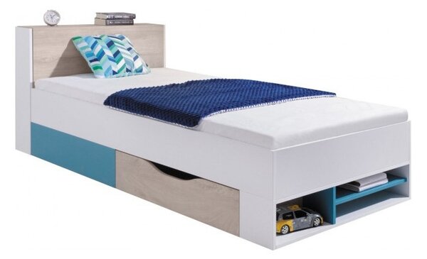 Studentská/dětská postel Saturn bílá - levá/pravá