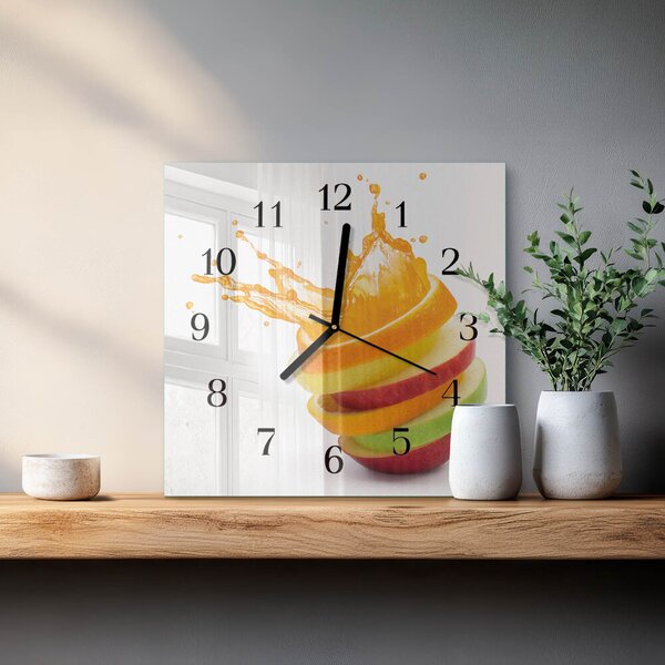 Skleněné hodiny na stěnu Ovoce zskc-30x30-00183103