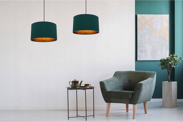 Závěsné svítidlo Shade, 1x textilní stínítko (výběr ze 6 barev), (výběr ze 3 barev konstrukce), (fi 35cm), lp, g