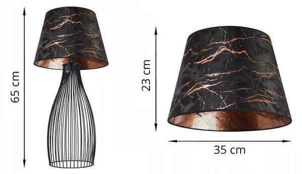 Stolní lampa Werona, 1x textilní stínítko (výběr ze 6 barev)
