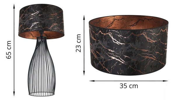 Stolní lampa Werona, 1x textilní stínítko (výběr ze 6 barev), ln