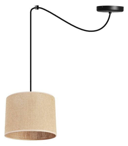 Závěsné svítidlo Juta Spider, 1x jutové stínítko, (výběr ze 2 barev konstrukce), (fi 20cm)