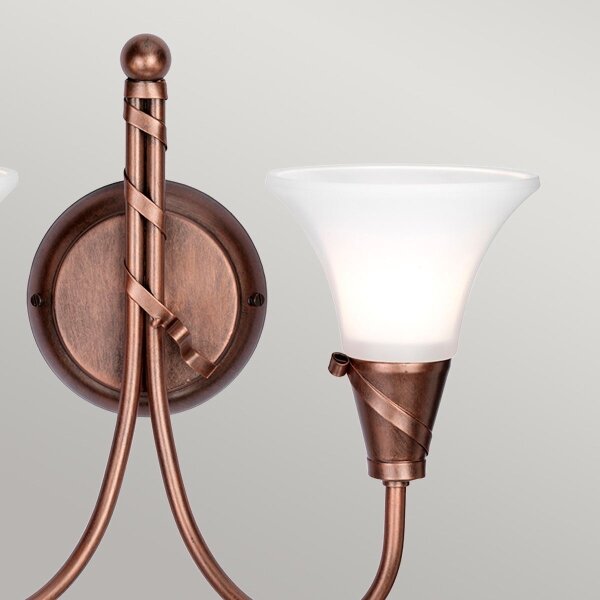 Elstead EM2-COPPER - Nástěnné svítidlo EMILY 2xE14/40W/230V
