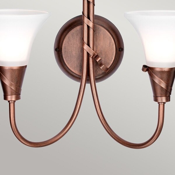 Elstead EM2-COPPER - Nástěnné svítidlo EMILY 2xE14/40W/230V
