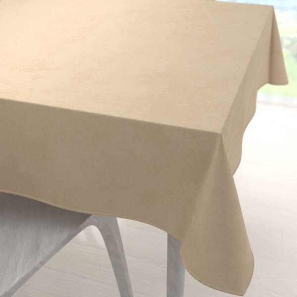 Biante Sametový čtvercový ubrus Velvet Premium SVP-045 Kávově béžový 130x130 cm