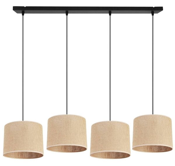 Závěsné svítidlo Juta, 4x jutové stínítko