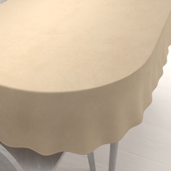Biante Sametový oválný ubrus Velvet Premium SVP-045 Kávově béžový 60x100 cm
