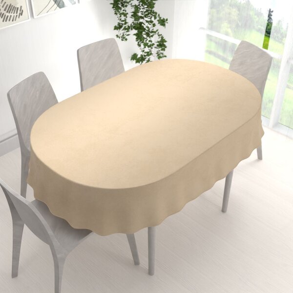 Biante Sametový oválný ubrus Velvet Premium SVP-045 Kávově béžový 60x100 cm