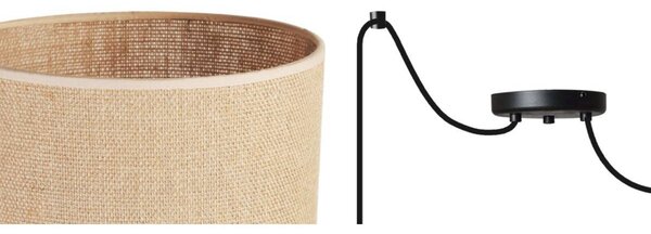 Závěsné svítidlo Juta Spider, 2x jutové stínítko, (výběr ze 2 barev konstrukce), (fi 20cm)