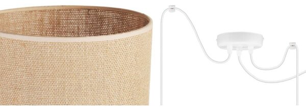 Závěsné svítidlo Juta Spider, 3x jutové stínítko, (výběr ze 2 barev konstrukce), (fi 20cm)