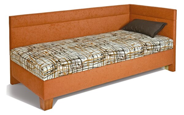 Čalouněná postel s čely ERIKA - výběr potahů - 90x200cm