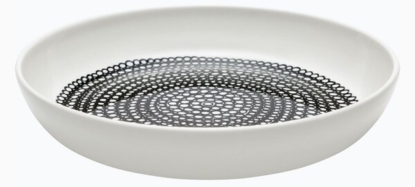 Marimekko Hluboký talíř Oiva Räsymatto 20,5cm, černý