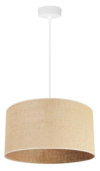 Závěsné svítidlo Juta, 1x jutové stínítko, (výběr ze 2 barev konstrukce), (fi 35cm)