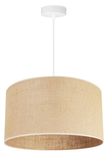 Závěsné svítidlo Juta, 1x jutové stínítko, (výběr ze 2 barev konstrukce), (fi 40cm, ve 23cm)